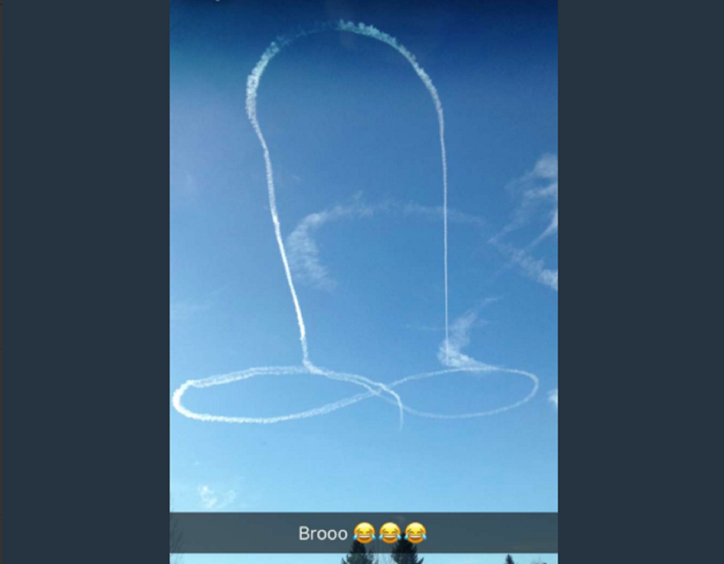 Navy disciplines aviators who drew penis in the sky