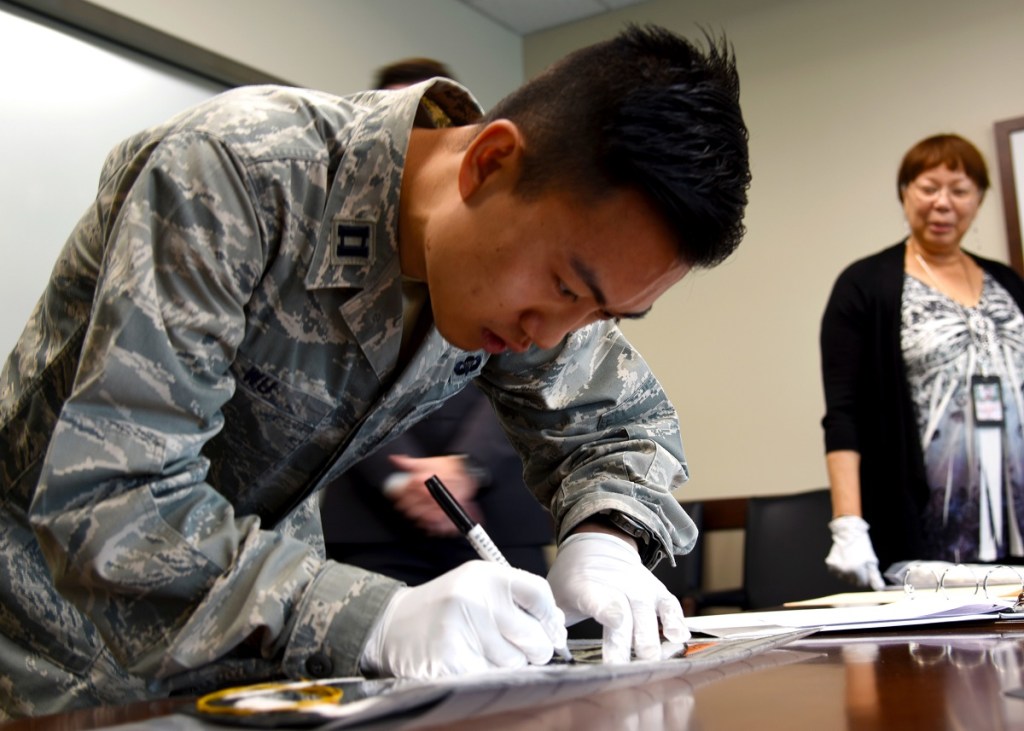 Why Air Force leaders were signing a space blanket