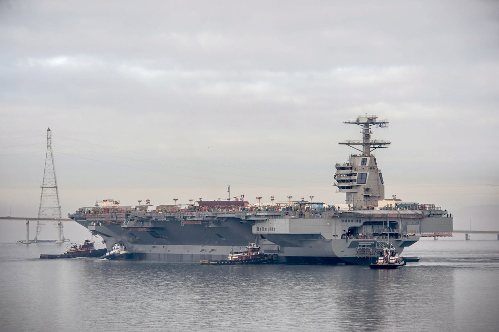 Navy accepted the carrier Ford into the fleet, with commissioning set for this summer