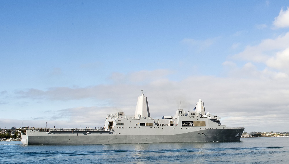 A dozen sailors and Marines have tested positive for COVID-19 aboard amphibious transport dock San Diego