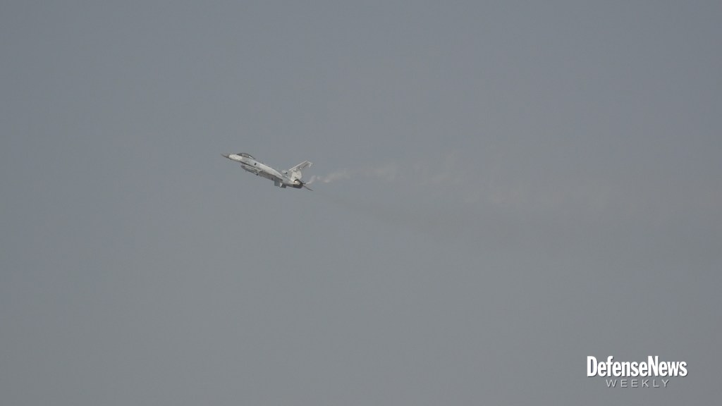 UAE Air Force F-16 “Desert Falcon” performs slow speed pass
