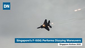 Singapore’s F-15SG performs dizzying maneuvers | Singapore Airshow 2020