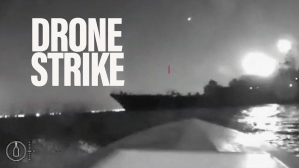 Ukrainian drone assault targets docked Russian ship