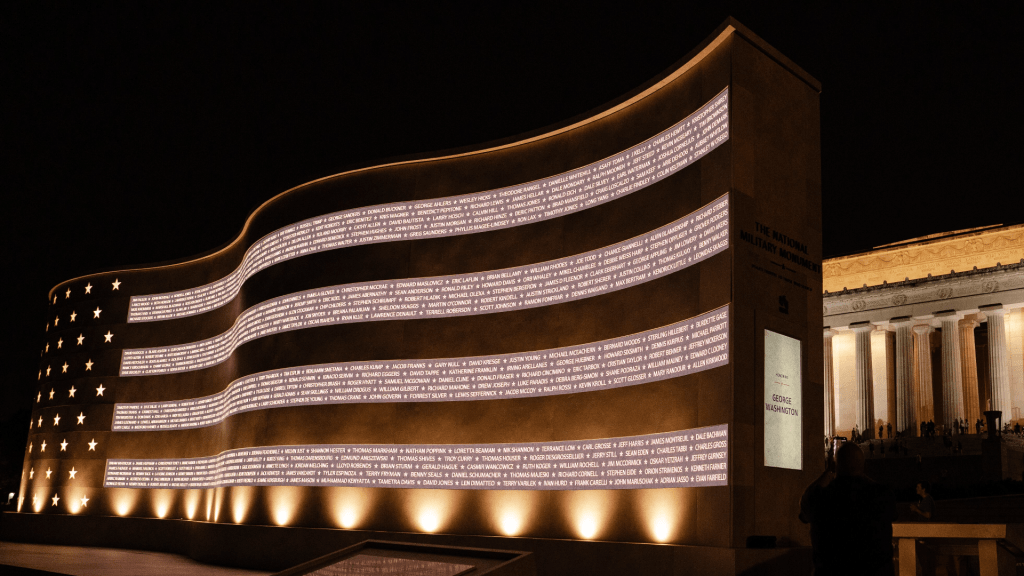 See the military monument displaying the names of 41 million service members… and counting