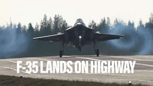 Watch the Air Force land an F-35 on a highway for the first time