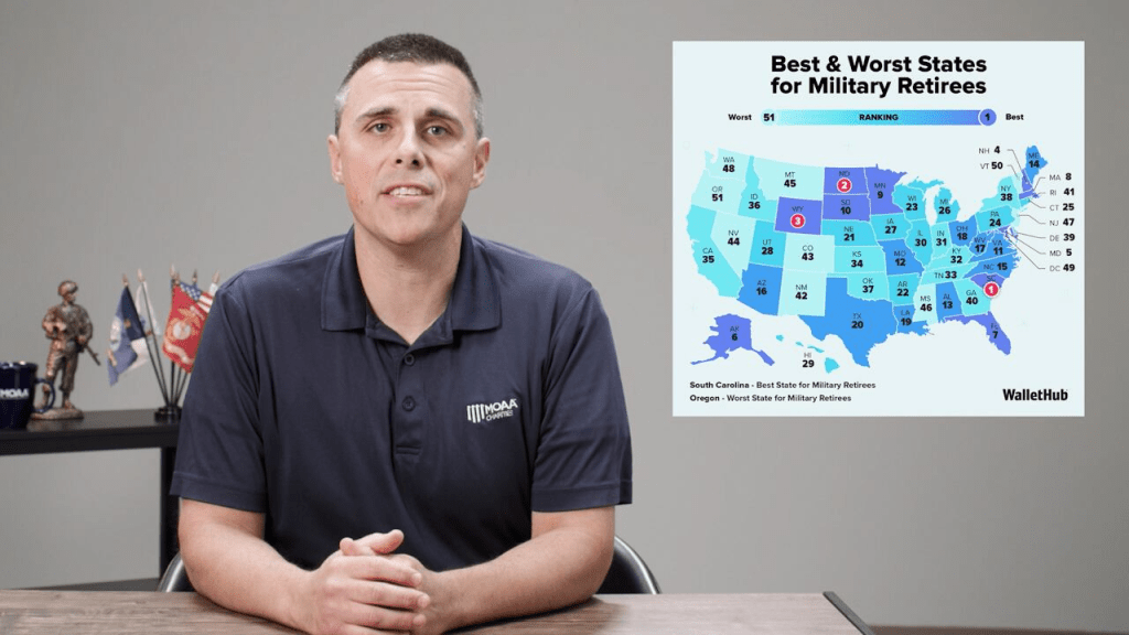 Best and worst states for military retirees?
