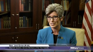 Senator Joni Ernst taks about why she is involved with Military Times Service Members of the Year