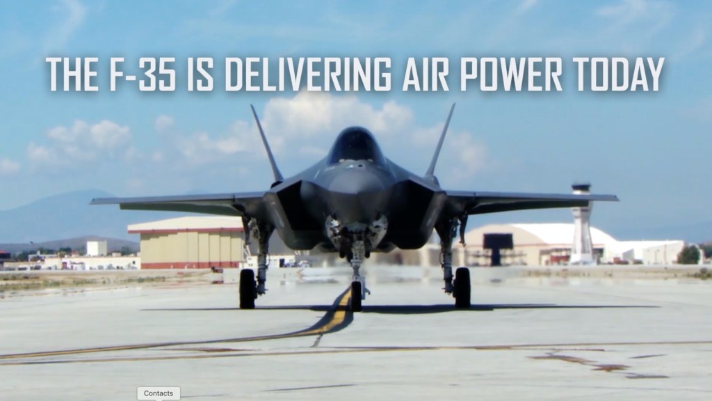 The F-35 is delivering air power today