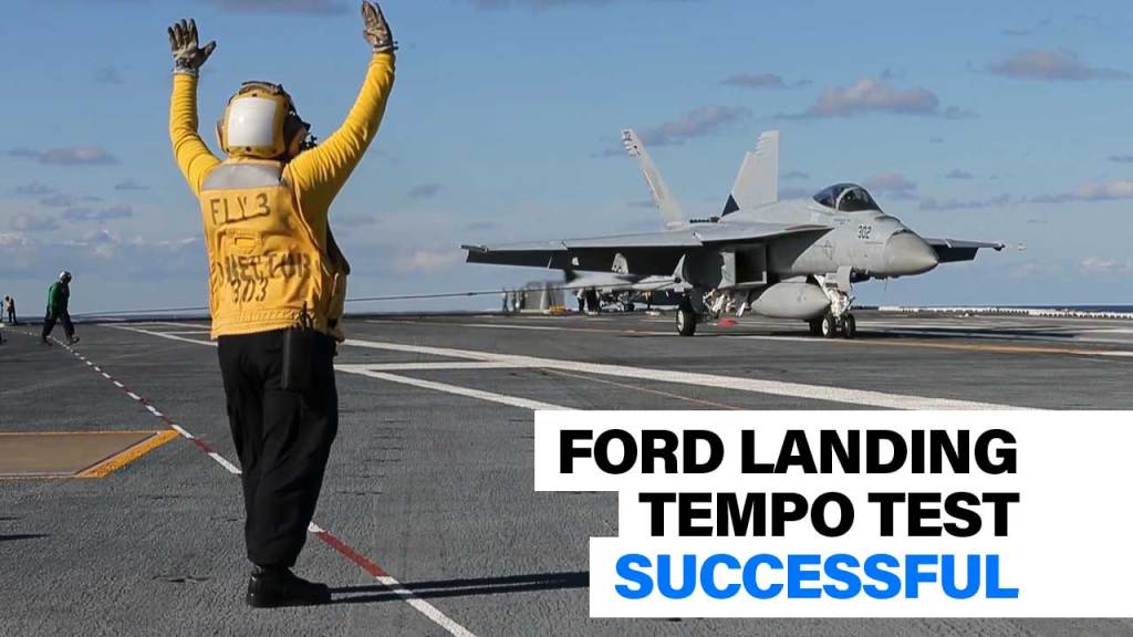 Carrier Gerald R. Ford passes arresting gear tempo test | Defense News Minute, Jan. 6, 2020