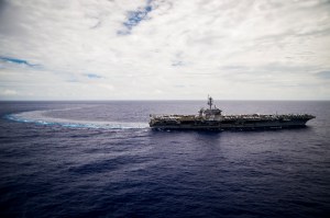Bush, Vinson support ISIS fight in Gulf, threaten Kim near North Korea