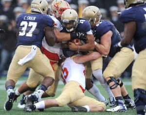 Navy ends losing streak, beats VMI 51-14