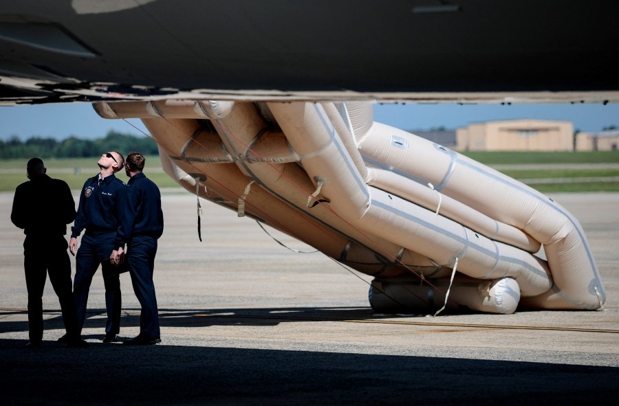 Trump departs DC on Qatar-gifted Air Force One after emergency slide accidentally deploys